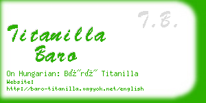 titanilla baro business card